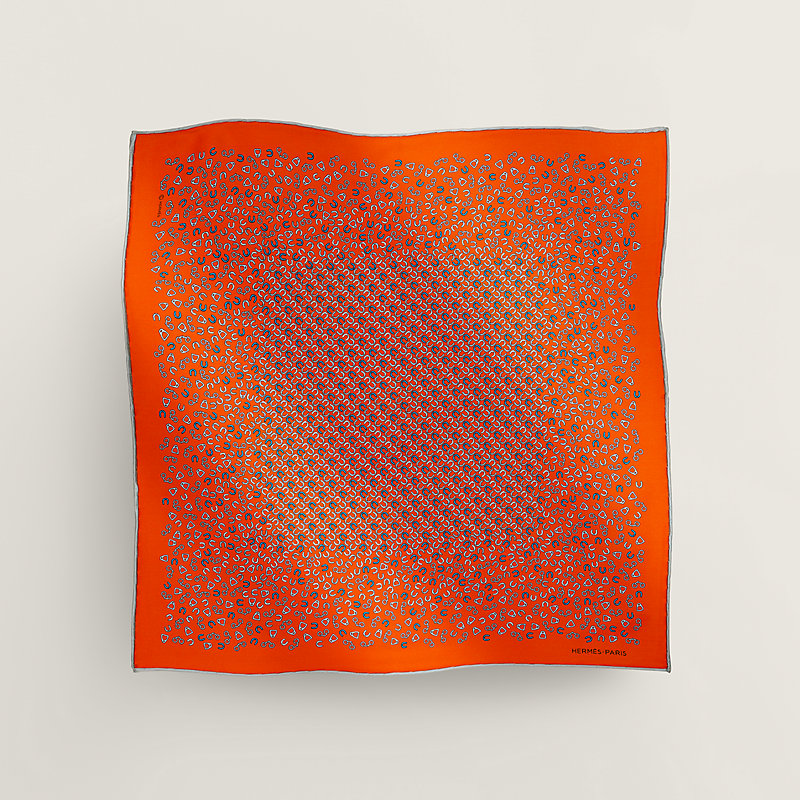 ポケットチーフ “ヴィンテージ”シルク 45 《メタル・アン